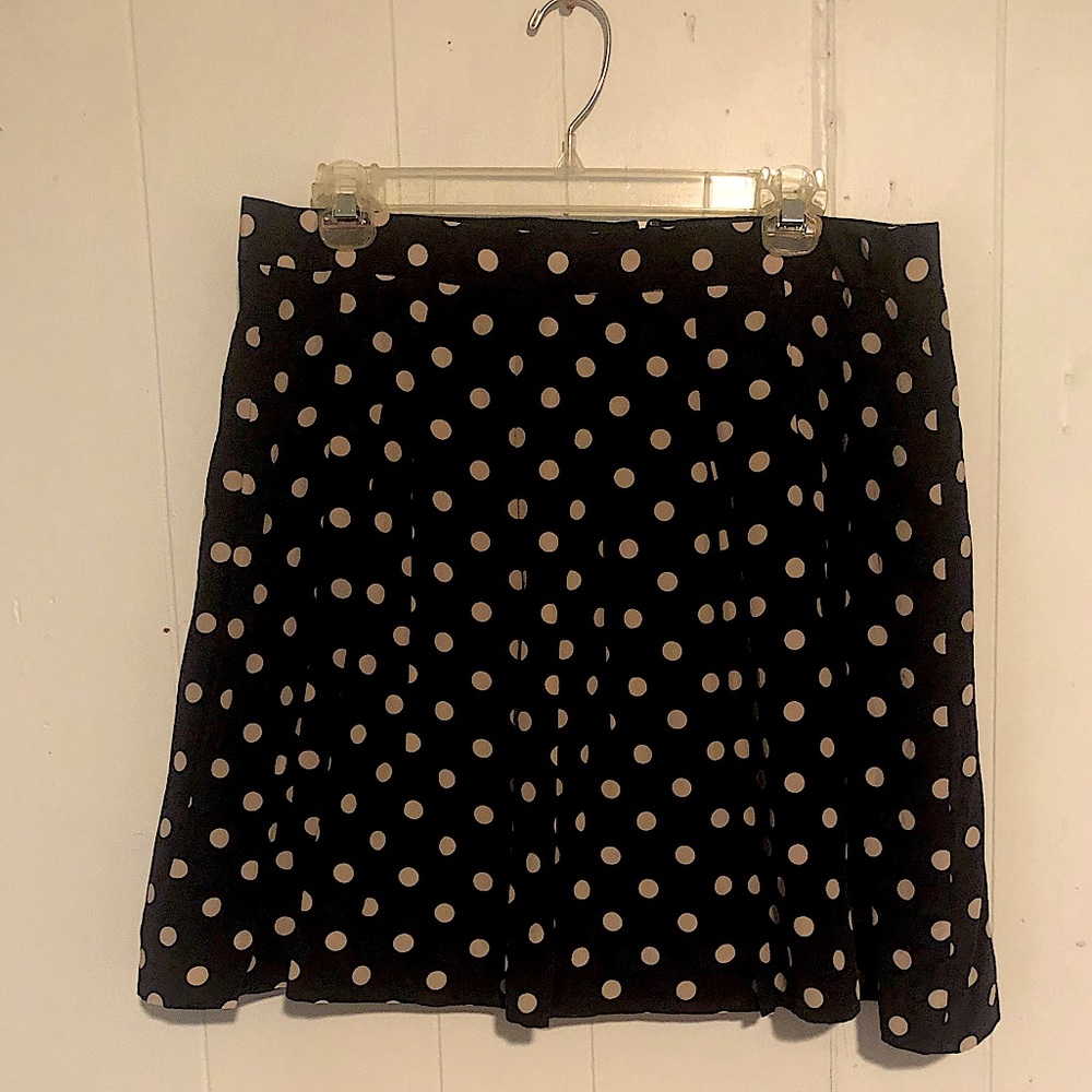 Pleated silk skirt